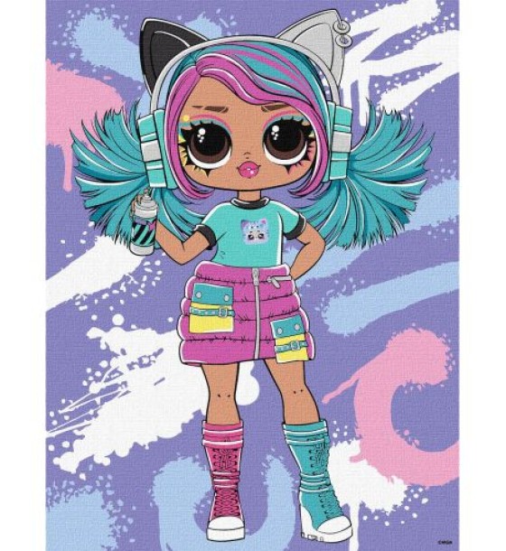 Картина по номерах "Tweens LOL Skate Dance Emma Emo" 30х40 см