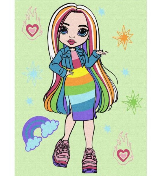 Картина по номерах "Rainbow High Amaya Raine" 30х40 см