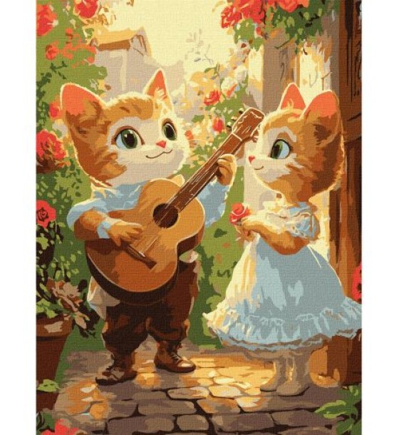 Картина за номерами "Котячі романси", 30х40 см
