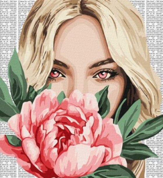 Картина за номерами - "Барвиста поезія: Півонія" ©art_selena_ua, 40х50см