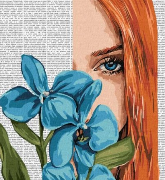 Картина за номерами - "Барвиста поезія: Блакитна орхідея" ©art_selena_ua, 40х50см