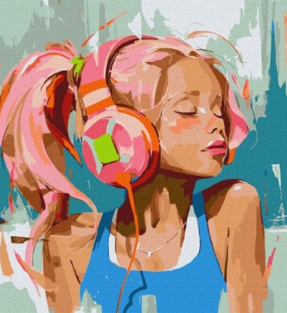 Картина за номерами - "Рожеві літні біти" ©Mariia Kotiuzhynska, 50х50см