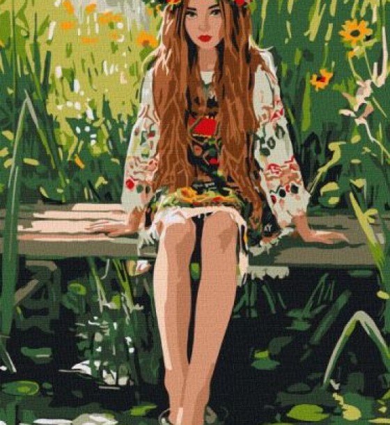 Картина за номерами - "Очі, що чекають" ©art_selena_ua, 30х40см