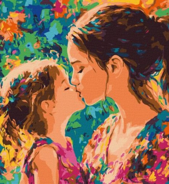 Картина за номерами - "Материнський поцілунок" ©art_selena_ua, 40х40см