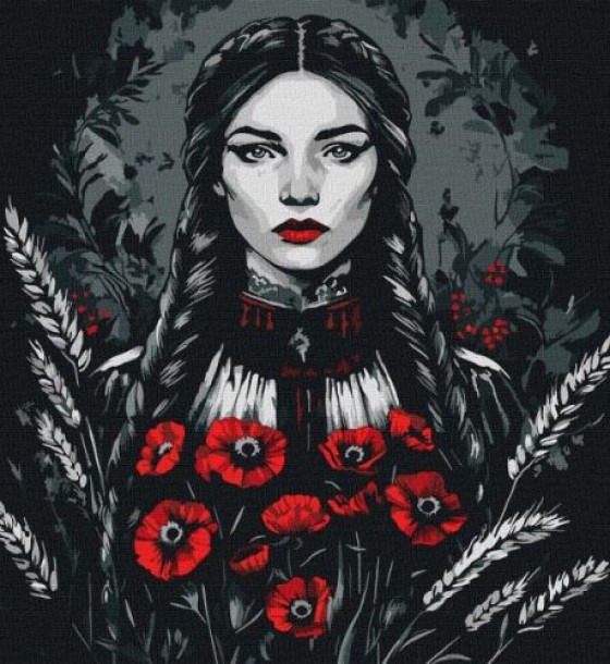 Картина за номерами - "Жіноча сила" ©art_selena_ua, 40х40см