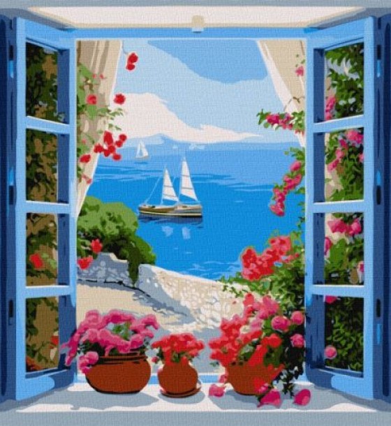 Картина за номерами - "Морський пейзаж" ©art_selena_ua, 40х40см
