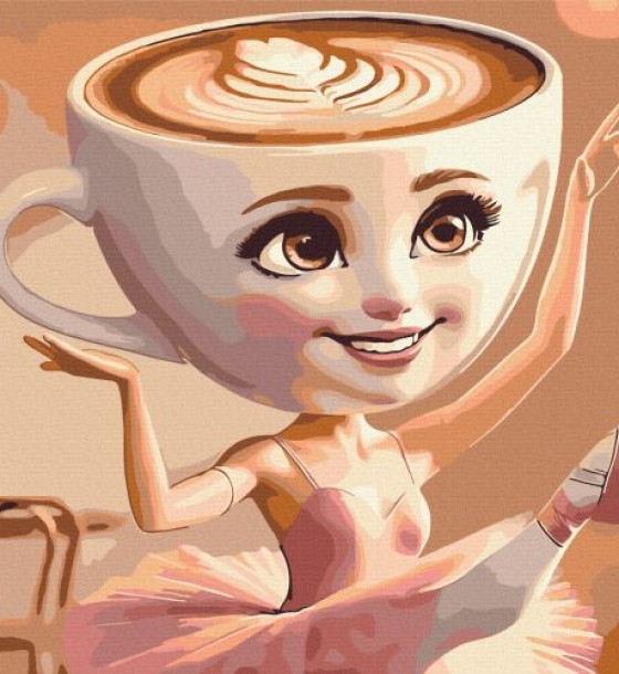 Картина по номерам "Ballerina Cappuccino" 40x40 см.