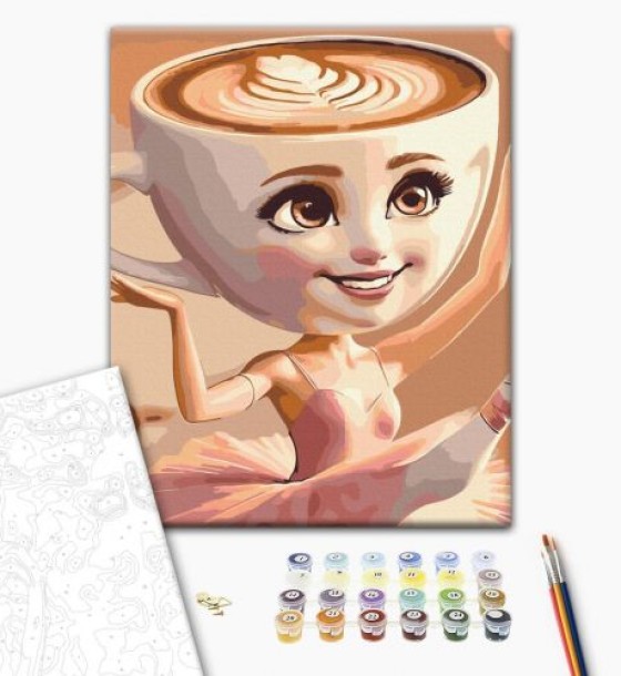 Картина по номерам "Ballerina Cappuccino" 40x40 см.