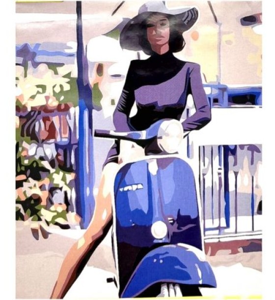 КАРТИНА ПО НОМЕРАХ "У СТИЛI VESPA" 40*50 см