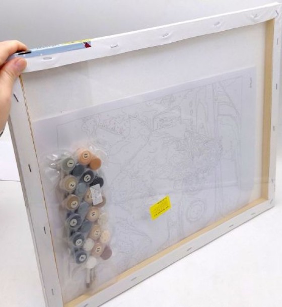 КАРТИНА ПО НОМЕРАХ "ВОГНЯНА ЖIНКА" 40*50 см