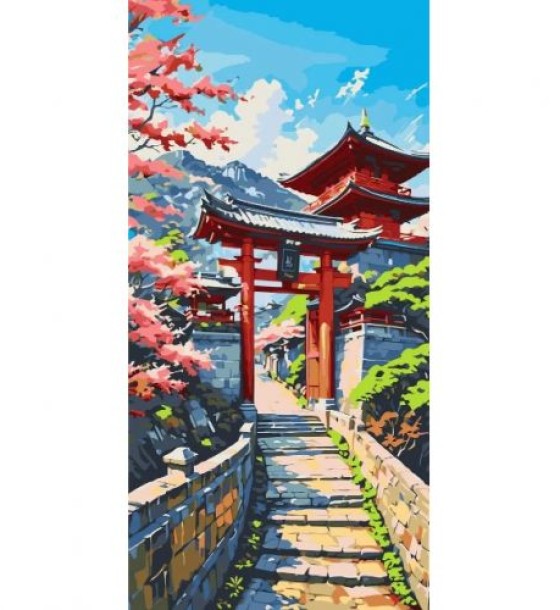 Картина за номерами "Японська весна" 40*80 см