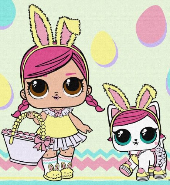 Набір для розпису по номерах для дітей "L.O.L. Surprise! Spring Bling HOPS and KITTEA" 30х30см