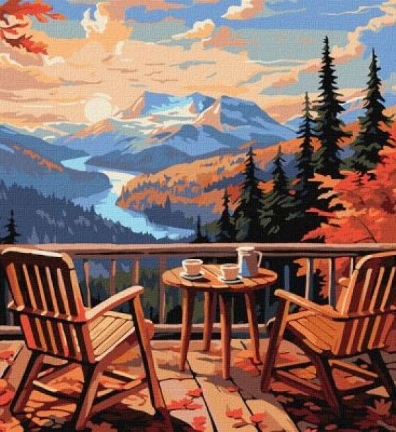 Картина за номерами - Сніданок у горах ©art_selena_ua
