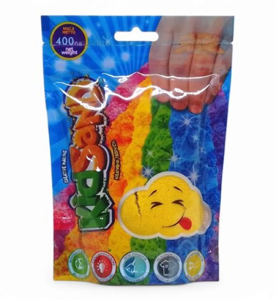 Кінетичний пісок "KidSand" жовтий, в пакеті, 400 г