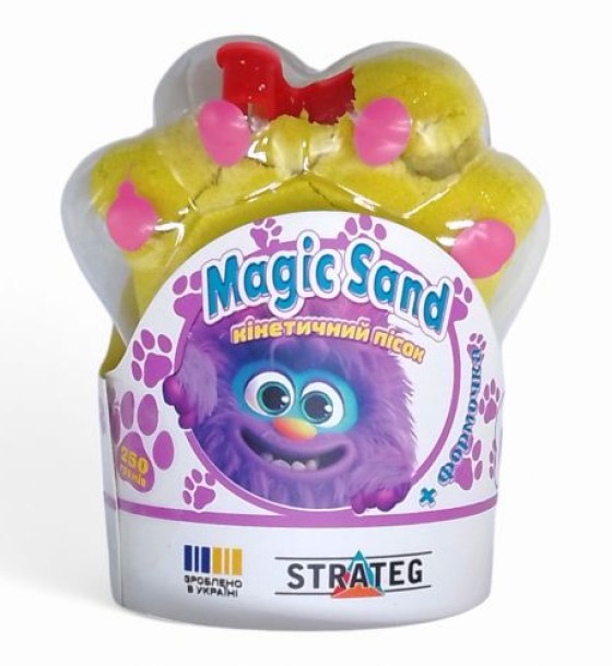 Кінетичний пісок "Magic Sand. Лапка", 250 г (жовтий)