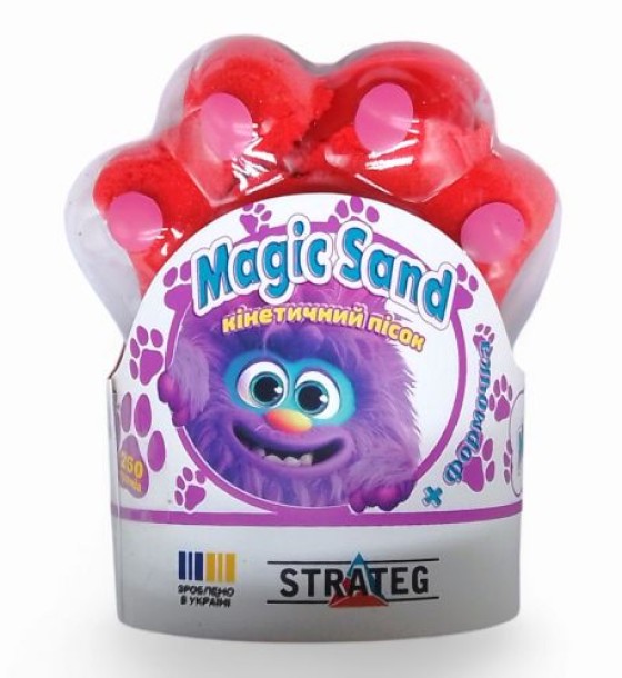 Кінетичний пісок "Magic Sand. Лапка", 250 г (червоний)