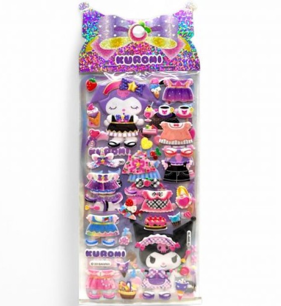 Наліпки "Аніме Санріо (Sanrio) Куромі (Kuromi)", мікс видів
