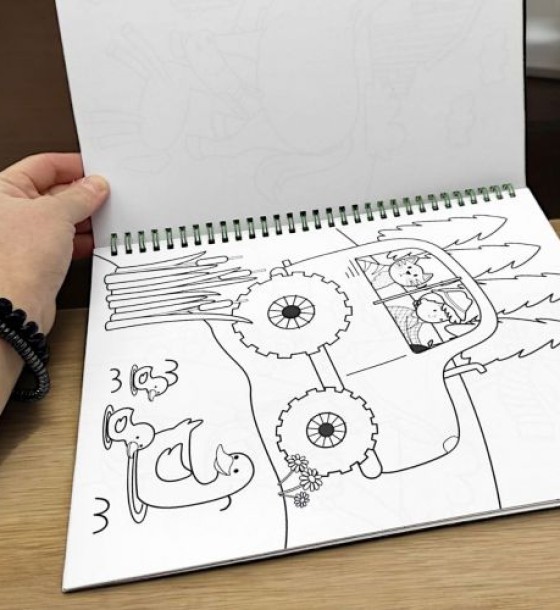 Набір для творчості "Coloring fun" (розмальовка з олівцями), вухо-лапо-хвостики