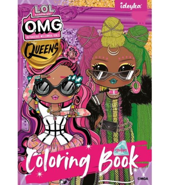 Книжка-розмальовка зі стікерами "L.O.L. O.M.G. Queens 2"