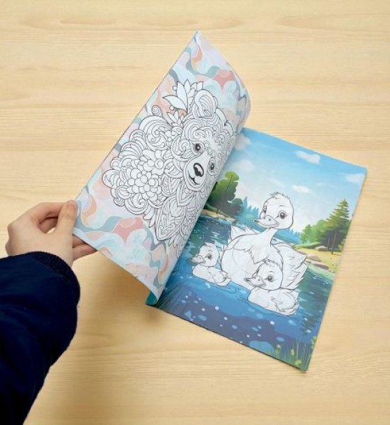 Розфарбовка, 210х297 мм, (БЛАКИТНА CUTE ANIMALS)