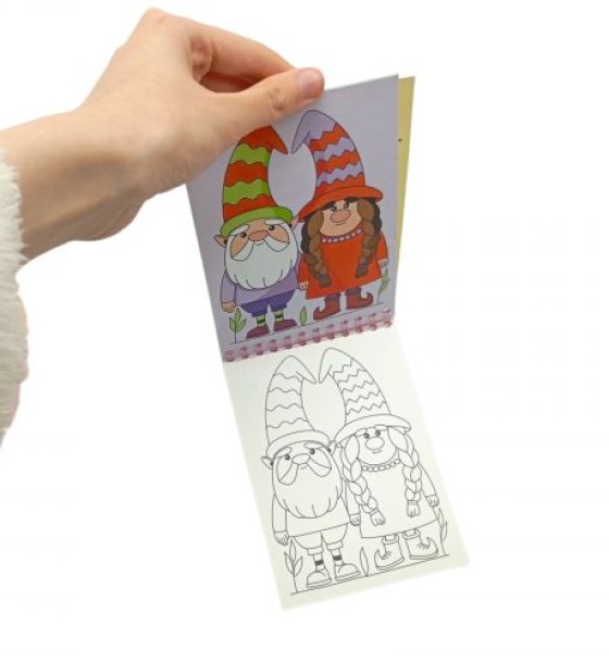 Розмальовка з наліпками 105 х 148 мм 12 ар.(CUTE GNOMES)