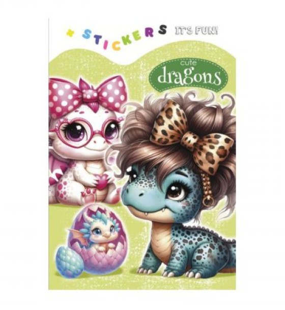 Розмальовка 135 х 190мм. (CUTE DRAGONS)