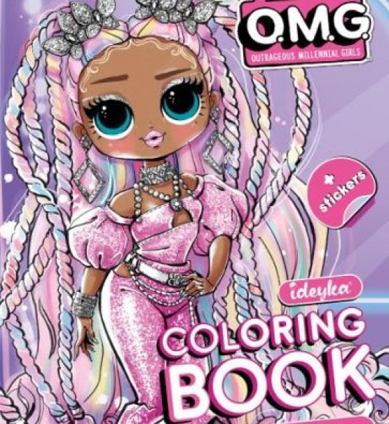 Книжка-розмальовка зі стікерами - "OMG"