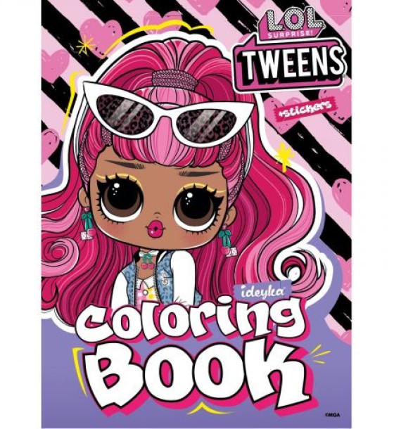 Книжка-розмальовка зі стікерами  "Tweens Cherry"