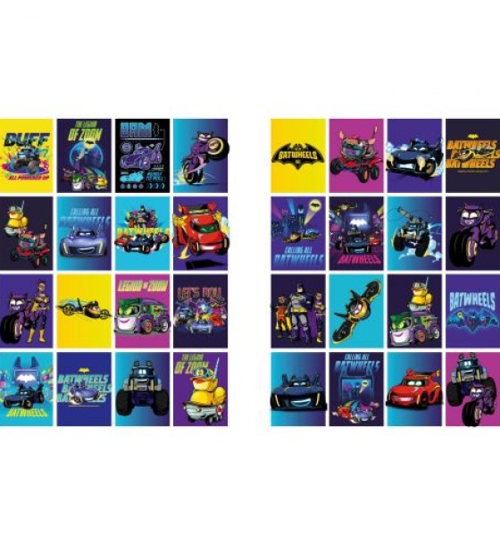 Книжка-розмальовка зі стікерами - Batman: Batwheels