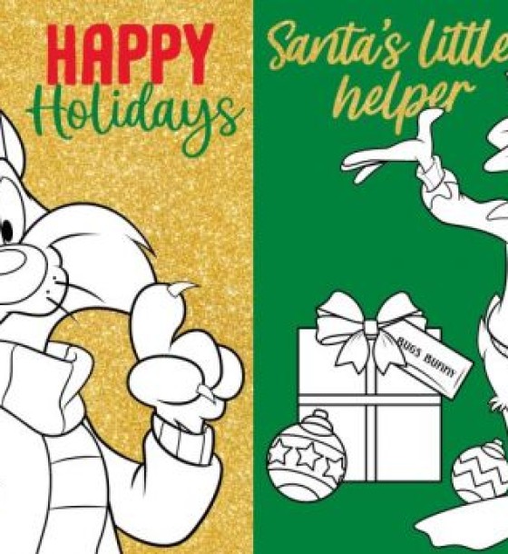 Книжка-розмальовка зі стікерами - Looney Tunes: Щасливого Різдва! ©Warner Bros.