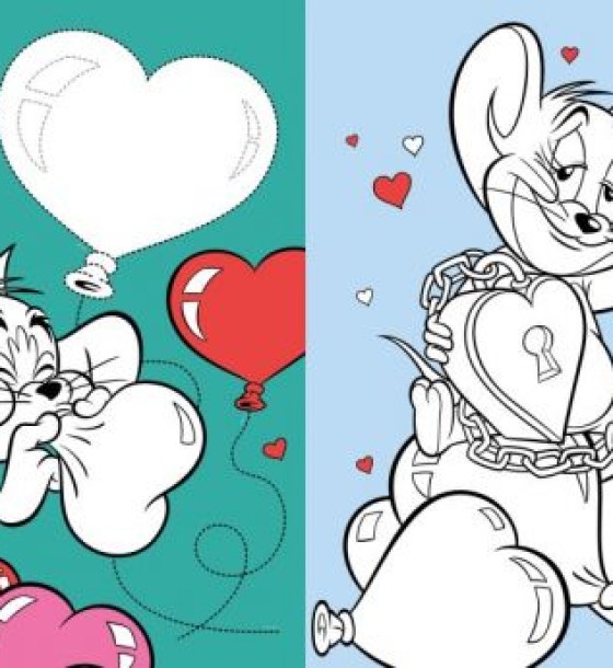 Книжка-розмальовка зі стікерами - Tom and Jerry: День Святого Валентина ©Warner Bros.