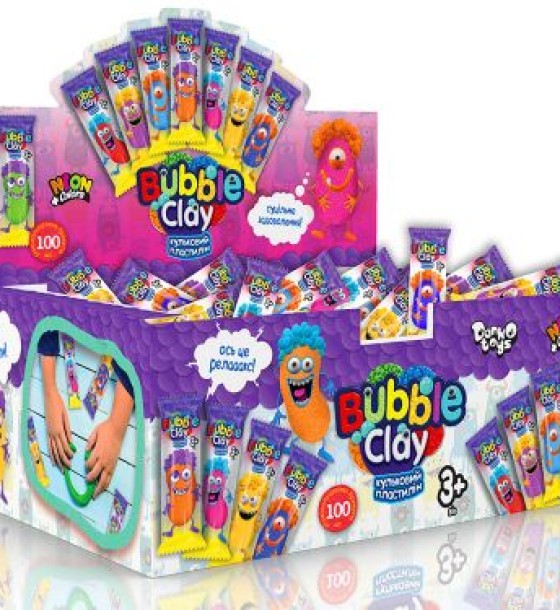 Брикет кулькового пластиліну "Bubble Clay" (укр)