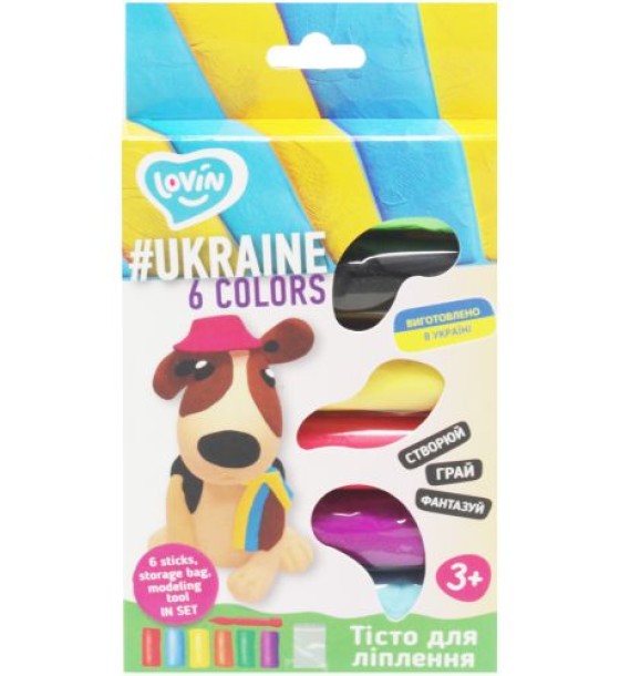 Тісто для ліплення "#Ukraine Lovin" 6 кольорів