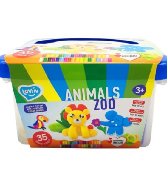 Набір тіста для ліплення "Zoo animals box"