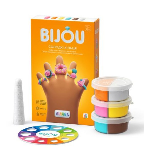 Набір пластиліну, що самозастигає "Bijou: Солодкі кільця"