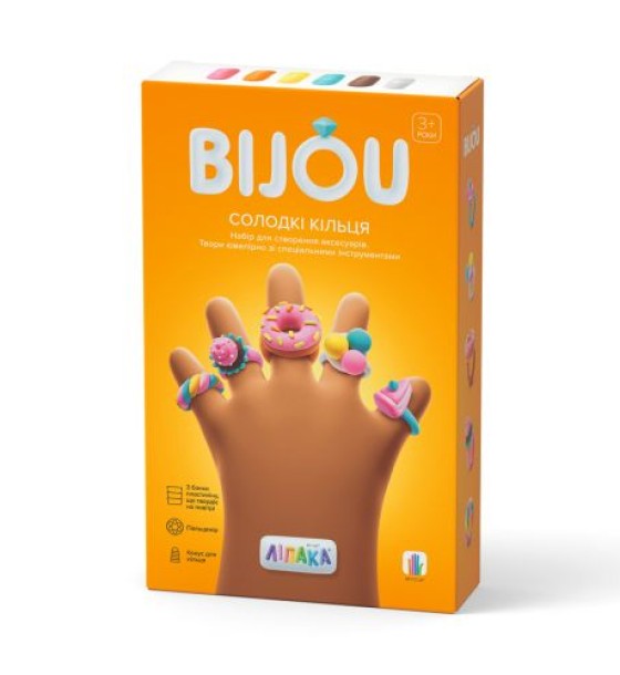 Набір пластиліну, що самозастигає "Bijou: Солодкі кільця"