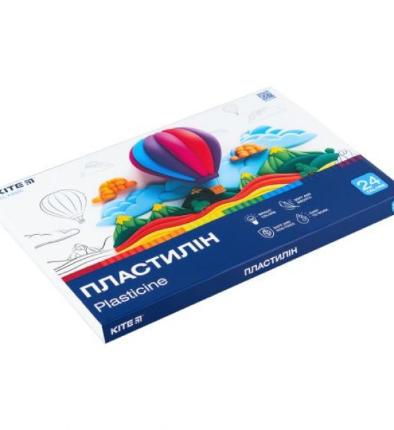 Пластилін, 24 кольори, 480 г. Kite Classic