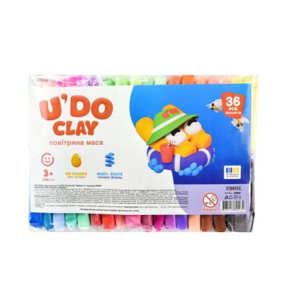 Набір для творчості "UʼDO Clay" 36 кольорів по 6г