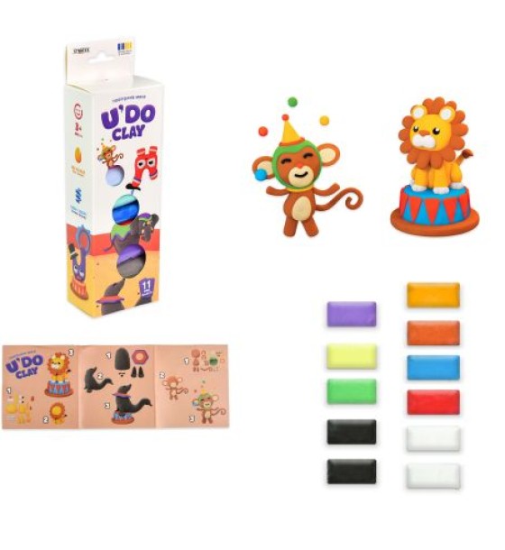 Набір для творчості UDO Clay 11 шт, брикет 10 г (ЦИРК)