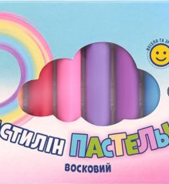 Пластилін круглий восковий пастельні кольори із запахом лимона 12 кольорів