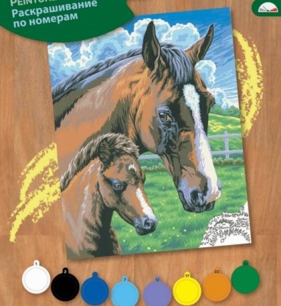 Набір для творчості Sequin Art PAINTING BY NUMBERS JUNIOR Horse and Foal (SA0030)