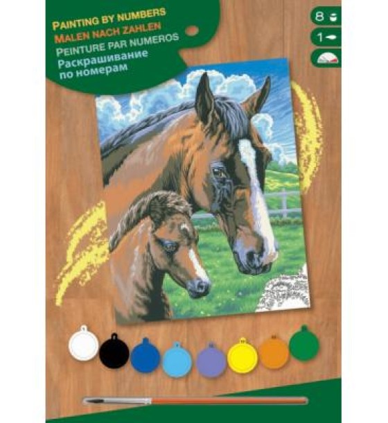 Набір для творчості Sequin Art PAINTING BY NUMBERS JUNIOR Horse and Foal (SA0030)