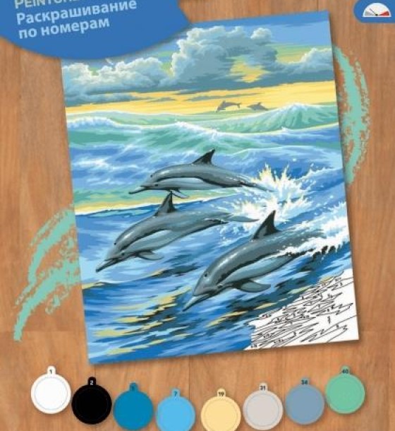 Набір для творчості Sequin Art PAINTING BY NUMBERS JUNIOR Dolphins (SA0031)