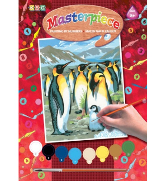 Набір для творчості Sequin Art PAINTING BY NUMBERS JUNIOR Penguins (SA0033)