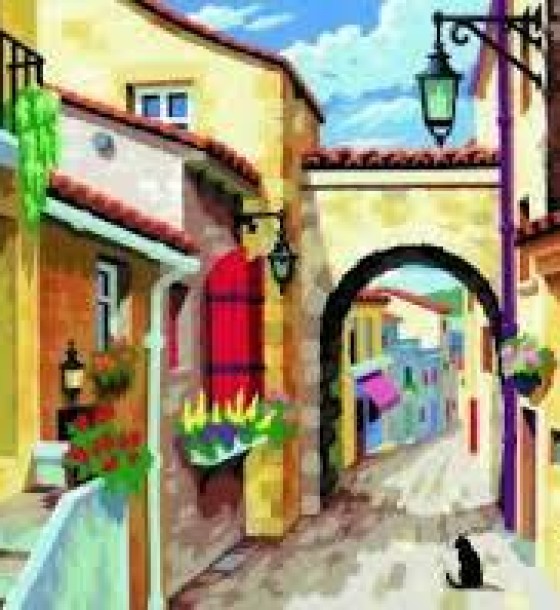 Набір для творчості Sequin Art AINTING BY NUMBERS SENIOR A Quiet Street (SA0129)