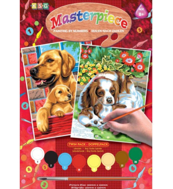 Набір для творчості Sequin Art PAINTING BY NUMBERS JUNIOR-PAIRS Dogs (SA0214)