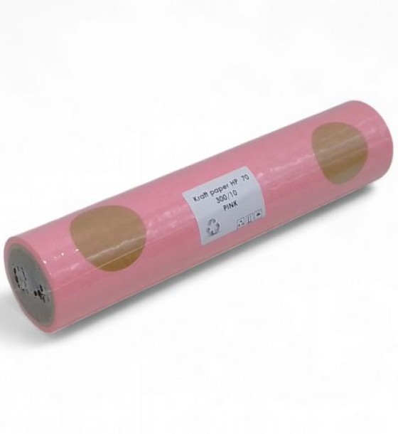 Крафт-папір подарунковий, пакувальний HP 70 PINK ширина - 30 см, довжина - 10 метрів