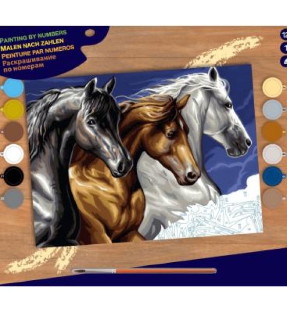 Набір для творчості Sequin Art PAINTING BY NUMBERS SENIOR Wild Horses (SA1040)