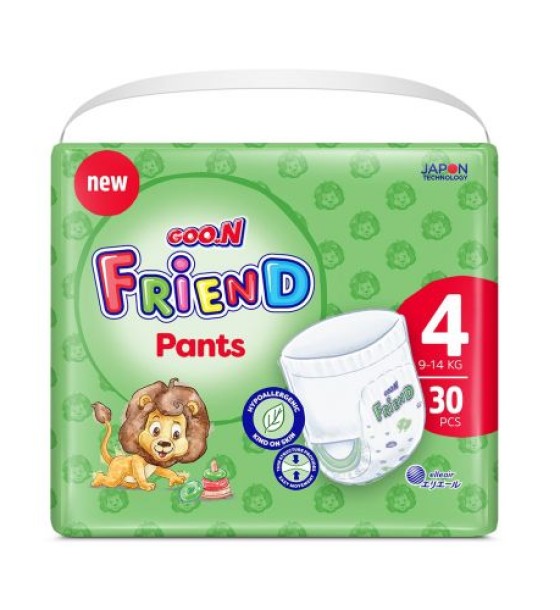 Трусики-підгузки Goo.N Friend для дітей 9-14 кг (розмір 4(L), 30 шт)