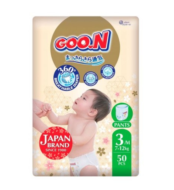Трусики-підгузки Goo.N Premium Soft (розмір 3(M), 7-12 кг, 50 шт)